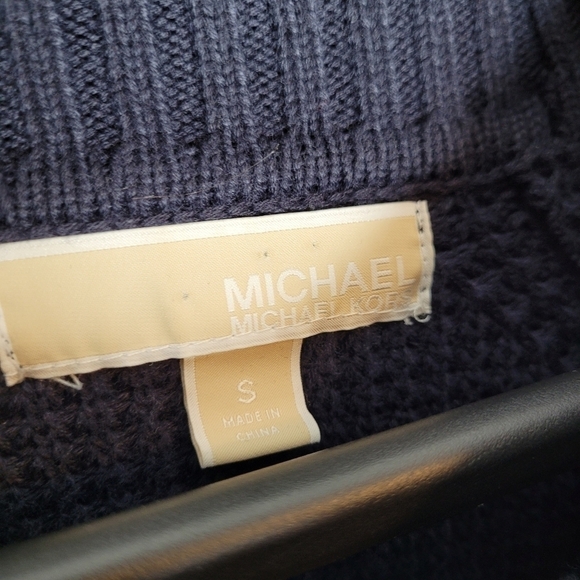 Michael Kors Grey Ribbed Cowl Neck Knit Sweater - Picture 7 of 11